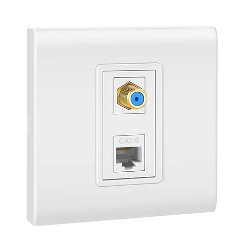 Coaxial Connector Ethernet Network Faceplate Coax Rj Jack Socket