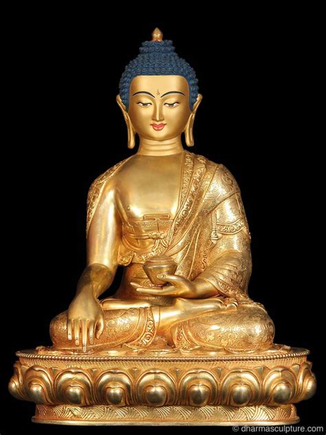 Gold Plated Shakyamuni Buddha Statue N