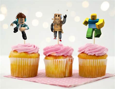 Roblox Cupcake Topper Roblox Party Roblox Birthday - Etsy