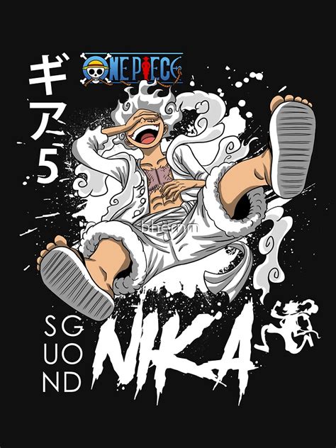 Luffy Sun God Nika - Gear 5 White | Active T-Shirt Designed & Sold By ...