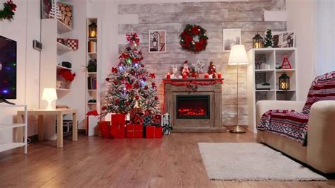 Christmas Fireplace Background Stock Video Footage for Free Download