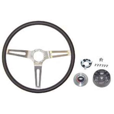 Chevrolet C10 Steering Wheel Comfort Grip 3 Spoke Black Cushion Kit With Hub And Horn Button