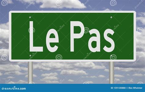 Highway Sign for Le Pas Manitoba Stock Illustration - Illustration of freeway, destination ...