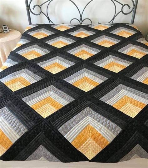 3D Log Cabin Quilt Pattern