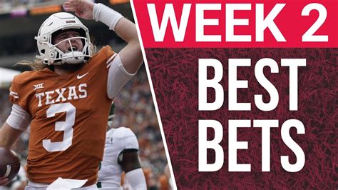 College Football Week 2 Best Bets Picks And Predictions Youtube