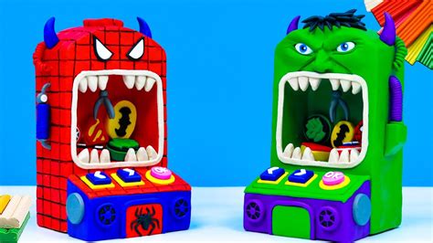 DIY Game Console Mixed Superheroes Spider Man Hulk With Clay Polymer