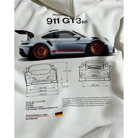 Porsche 911 Gt3 Rs Aesthetic Tshirt Porsche 911 Gt3 Rs 2 Side Tshirt