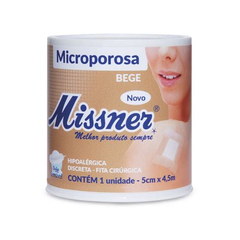 Fita Microporosa Bege Missner 5cm X 4 5m Missner