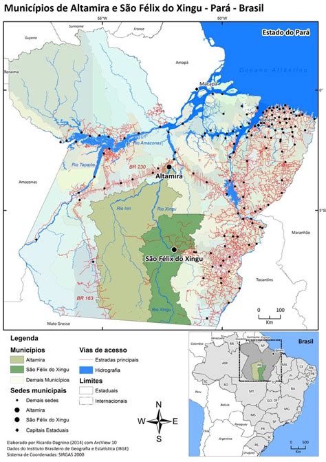 Localiza O Dos Munic Pios De Altamira E S O F Lix Do Xingu Fonte