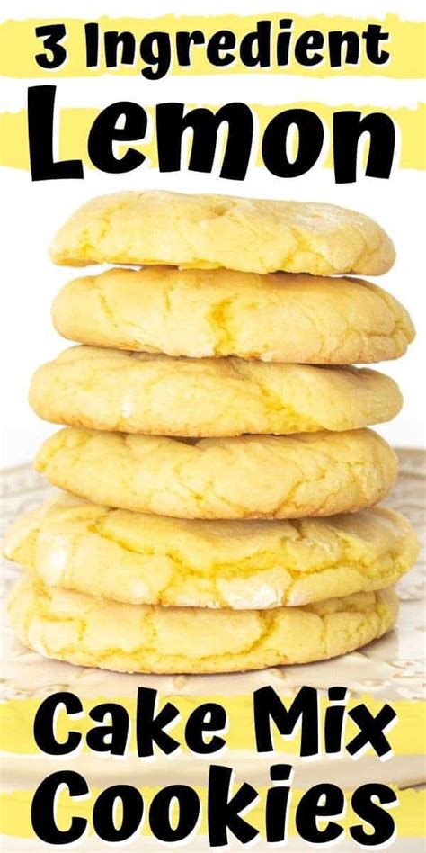 Easy Lemon Cake Mix Cookies (Only 3 Ingredients!!!)