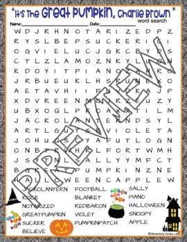 It S The Great Pumpkin Charlie Brown Activities Crossword Puzzle Word