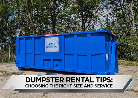 Dumpster Rental Tips Choosing The Right Size And Service