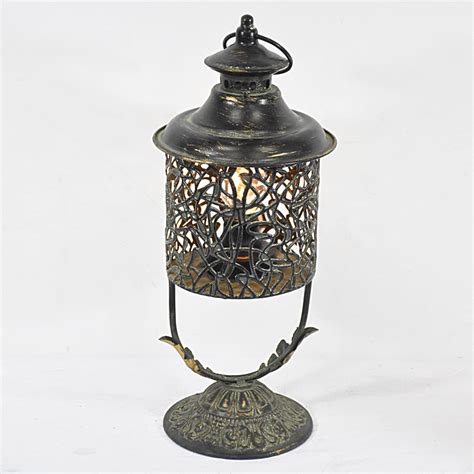 Vintage Retro Home Decorative Black Metal Hurricane Led Lantern - Buy Led Lantern, Metal ...