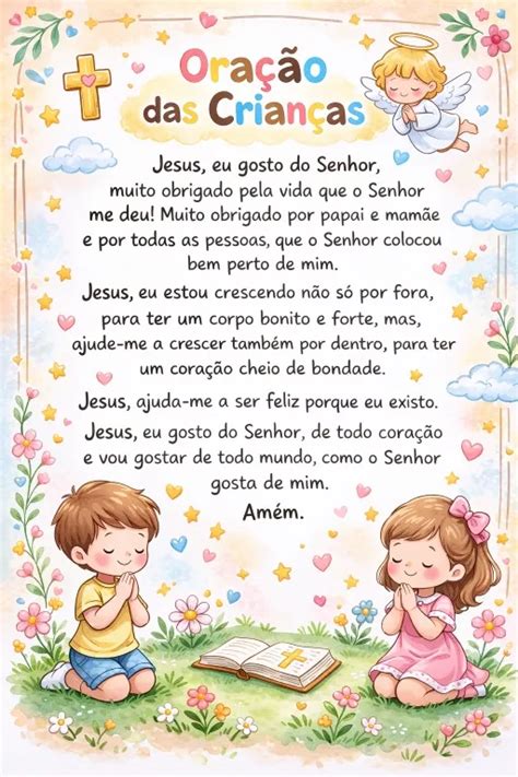 Oração Para Crianças Na Escola - Oração das Crianças para imprimir