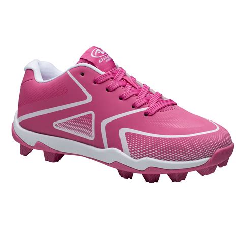 Athletic Works Youth Girls Baseball Cleats, Pink Kids - Walmart.com