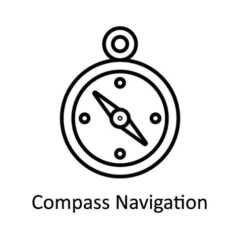 Compass Navigation Vector Outline Icon Design Illustration Map And Navigation Symbol On White