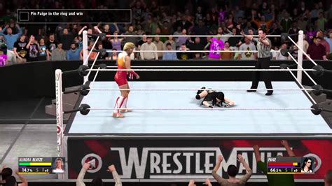 ALUNDRA BLAYZE Vs PAIGE WWE2K16 Hall Of Fame DLC YouTube