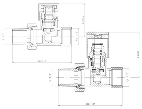 ZESTAW ZAWORÓW GRZEJNIKOWYCH PN M 75002 DN15 1 2 PROSTY ANTRACYT