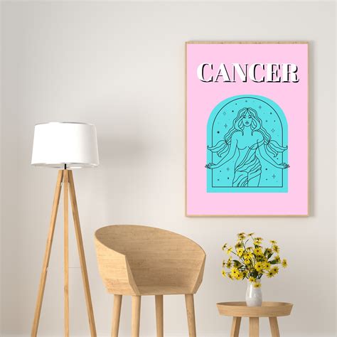 Cancer Art, Cancer Star Sign, Cancer Zodiac Art, Cancer Female Print, Astrology, Digital Print ...