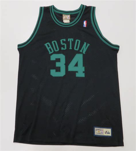 Boston Celtics Paul Pierce 34 Sewn Basketball Jersey XL Black Hardwood