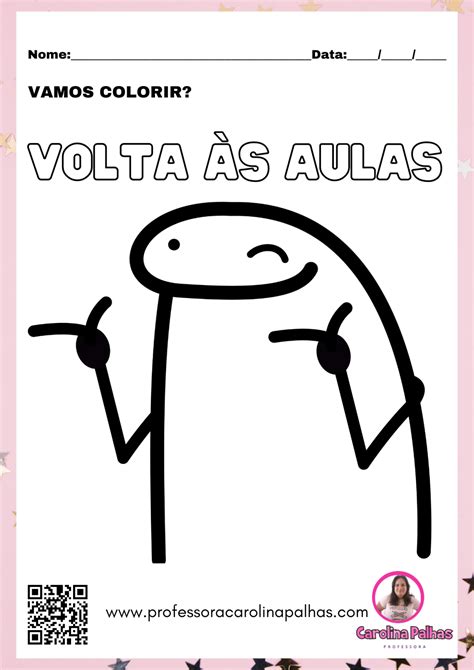 Desenho Para Colorir O Tema Flork Volta às Aulas Lettering Character