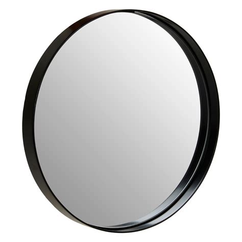 Matte Black Contemporary Round Small Mirror The Home Market