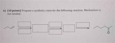 Solved Points Propose A Synthetic Route For The Chegg