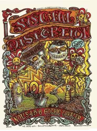 Social Distortion Poster By Michael Michael Motorcyle Concert Poster