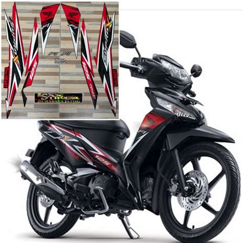 Jual Striping Original Honda Supra X R Fi Hitam Black Tahun