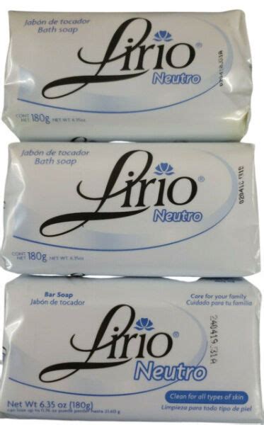 Lirio Dermatologico Jabon De Tocador Bar Soap 53oz Pack Of 6 For