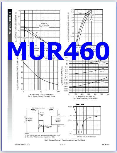 Mur Pdf Datasheet A V Super Fast Rectifier