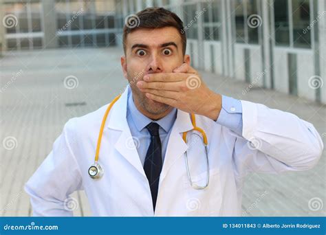 Shocked Looking Doctor Close Up Stock Image Image Of Fool Care