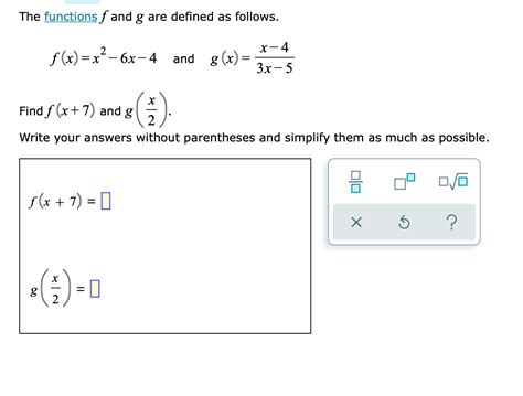 Solved The Functions F And G Are Defined As Chegg