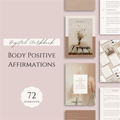 Body Positive Affirmations Body Image Self Help Printables Etsy