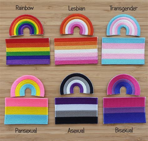 Lgbtq Iron On Pride Patch Large Rainbow Gay Lesbian Transgender