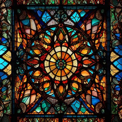 Premium Ai Image Stained Glass Window In The Basilica Of Our Lady Of