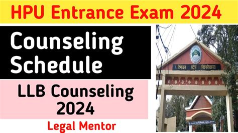 HPU PG Counseling Schedule 2024 Entrance Exams 2024 HPU Latest