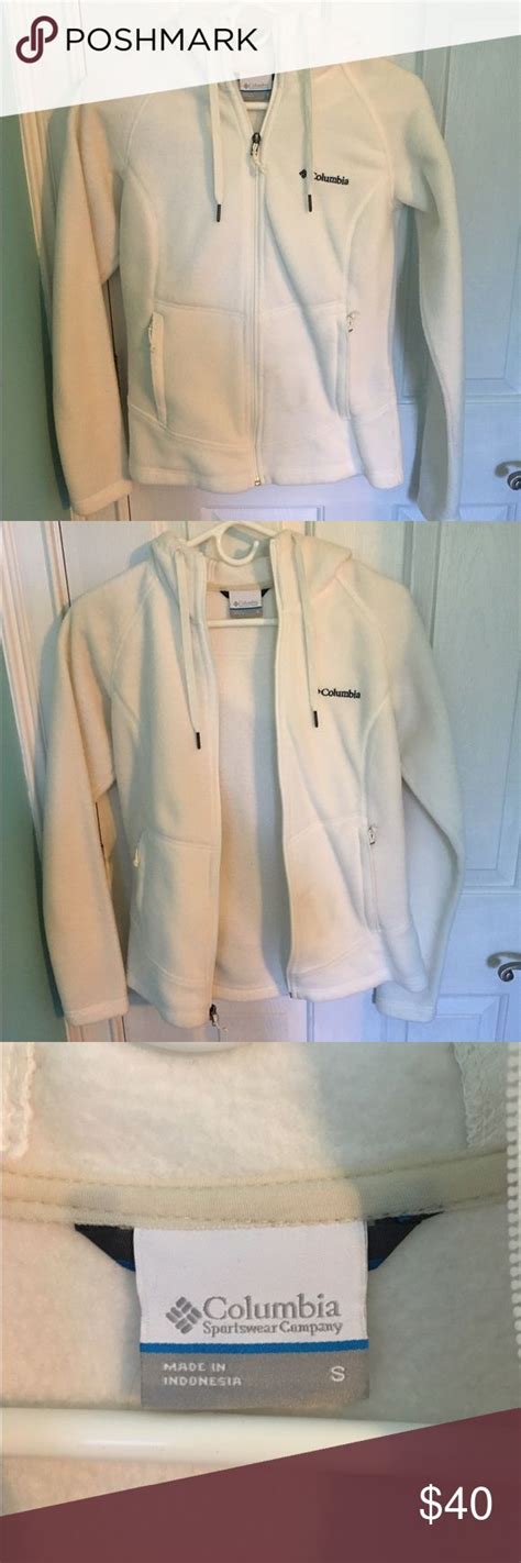 White Columbia Zip Up Jacket Jackets Columbia Jacket Clothes Design