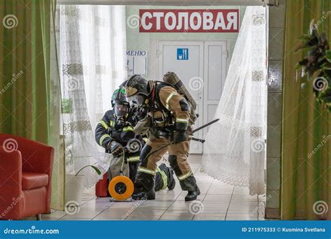 Firefighters Exercises In Central Russia Editorial Stock Photo Image