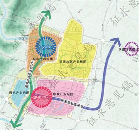 成都金堂县淮州新城空间布局结构规划图 成都本地宝