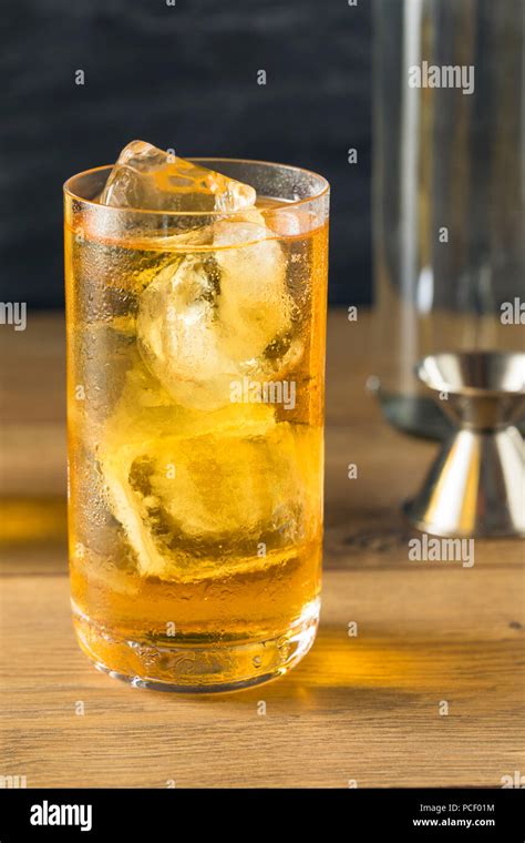 Cold Vodka And Energy Drink Cocktail With Ice Stock Photo Alamy