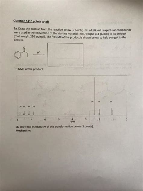 Solved Question Points Total A Draw The Product Chegg