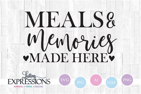 Meals And Memories Made Here Svg Quote 349059 Svgs Design Bundles