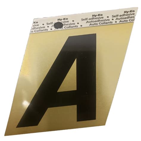 Gold Aluminum Numberletters 3″ A My Sign Station