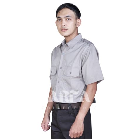 Jual Setelan Seragam Baju Satpam Pdh Pdl Security Coklat Cream Sragam