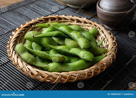 Edamame A Type Of Bean Popular In Japan Stock Image Image Of Fibre