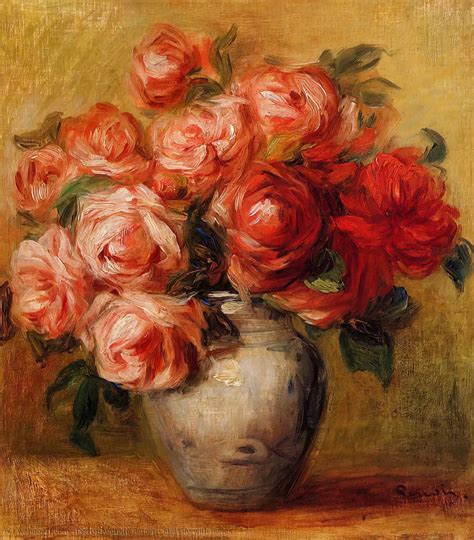 Reproductions De Qualit Mus E Still Life With Roses De Pierre Auguste