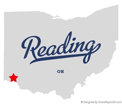 Map of Reading, Hamilton County, OH, Ohio