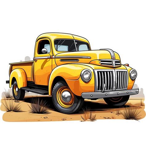 Premium Ai Image Highly Detailed Pickup Truck Illustration