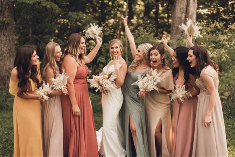 Hippie Bridesmaid Dresses Bridesmaid Dresses Color Palette Matching